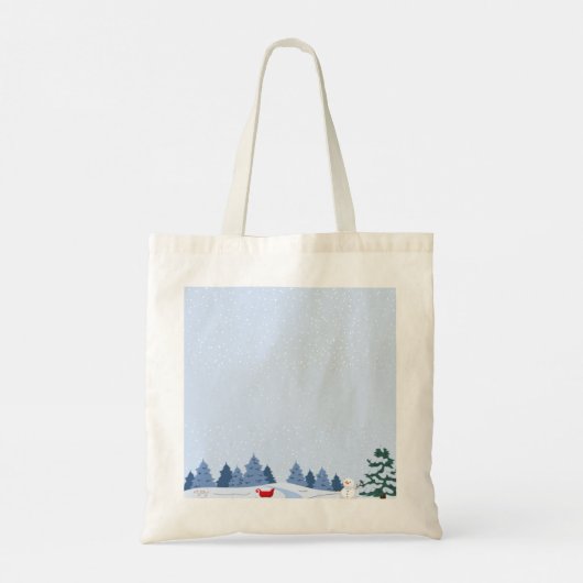 Winter Tote Bag,Beutel.Merry Christmas Image. トートバッグ (裏面)