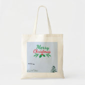 Winter Tote Bag,Beutel.Merry Christmas Image. トートバッグ (正面)