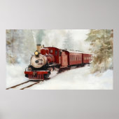 Winter Train Journey Print | Samsung Frame TV Art ポスター (正面)