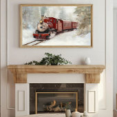 Winter Train Journey Print | Samsung Frame TV Art ポスター