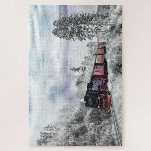 winter train puzzle ジグソーパズル (縦)