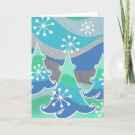 Winter Treesのグリーティングカード（縦） シーズンカード