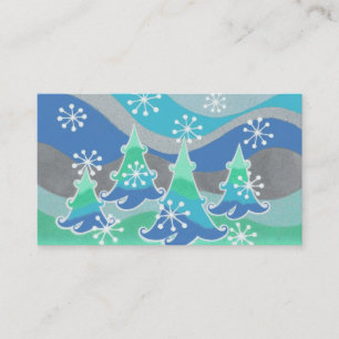 Winter Trees名刺(青) 名刺
