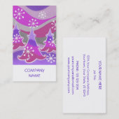 Winter Trees紫の名刺の縦白 名刺 (正面/裏面)
