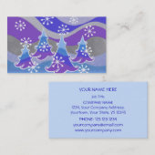 Winter Trees Blueビジネスカードブルー 名刺 (正面/裏面)