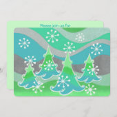 Winter Trees Greenへの招待 招待状 (正面/裏面)