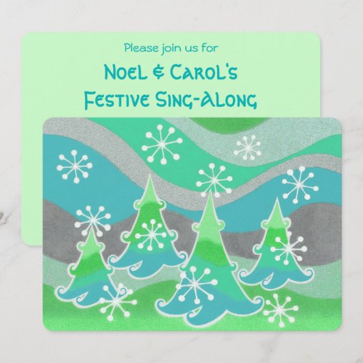 Winter Trees Greenへの招待 招待状 (正面/裏面)