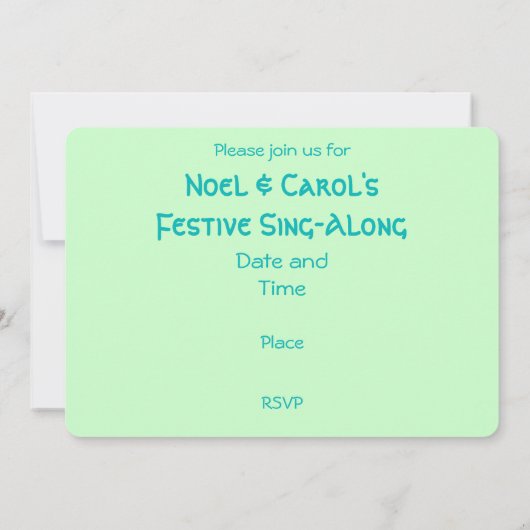 Winter Trees Greenへの招待 招待状 (裏面)