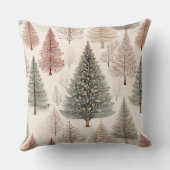 Winter Trees - Rustic Holiday Forest (2) クッション (裏面)