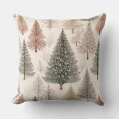 Winter Trees - Rustic Holiday Forest (2) クッション (正面)