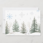 Winter Truck Woodland Animals Birthday Photo サンキューカード (裏面)