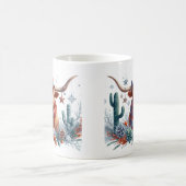 Winter Vibesテキサス州Longhorn - コーヒーマグカップ (中央)