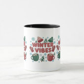Winter Vibes" 2Dパフ マグカップ (中央)