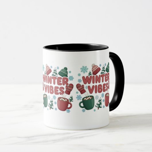 Winter Vibes" 2D puff マグカップ (正面右)