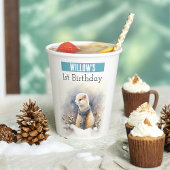Winter Vibes Ermine - 1st birthday - 紙コップ
