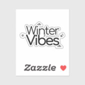 Winter Vibes – Minimalist Snowflake and Mountain シール (シート)