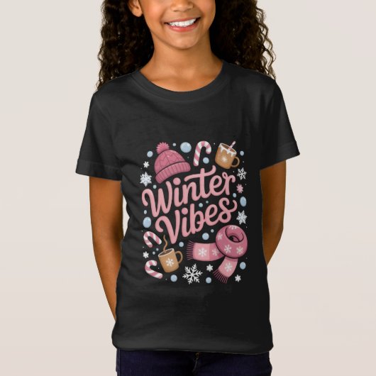 Winter Vibes Season Cold Weather Hello Winter Tシャツ (正面)