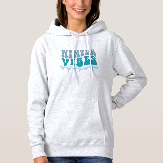 Winter Vibes Women's Hoodie Sweatshirt パーカ (正面)