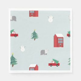 Winter Village スタンダードランチョンナプキン