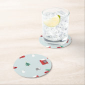 Winter Village ラウンドペーパーコースター (インサイチュ)