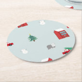 Winter Village ラウンドペーパーコースター (アングル)