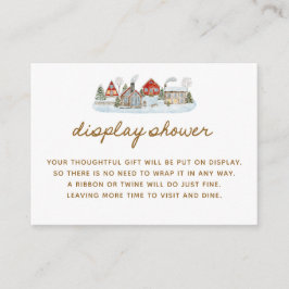 Winter Village Baby Shower Display Shower エンクロージャーカード