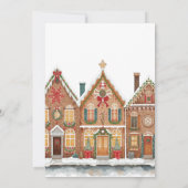  Winter Village Neutral Gingerbread Baby Shower 招待状 (裏面)