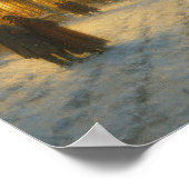 Winter Village Street Cozy Christmas Town Poster ポスター (角)