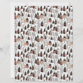 Winter villages pattern christmas craft paper (正面)
