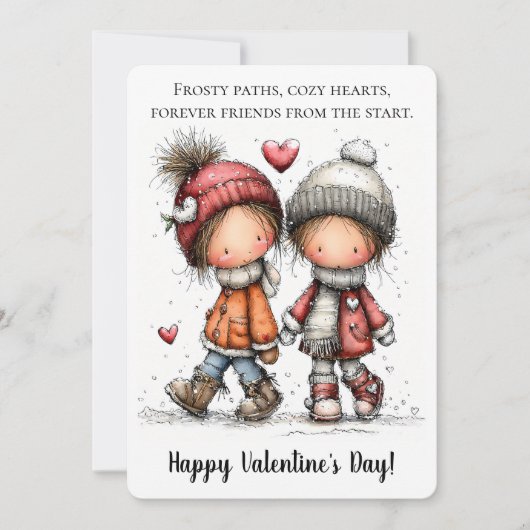 Winter Walk Valentine  シーズンカード (正面)