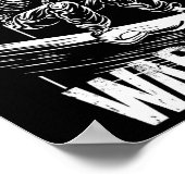 Winter Warrior Snowboarding Skeleton Snowboarder  ポスター (角)