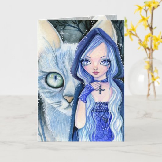 Winter Watcher – カー空白のド カード (黄色い花)