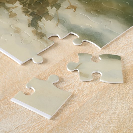 Winter Watercolor Cardinal ジグソーパズル (側面)