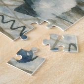 Winter Watercolor Cardinal ジグソーパズル (側面)