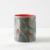 Winter Watercolor Cardinals マグカップ (中央)