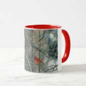 Winter Watercolor Cardinals マグカップ (正面右)