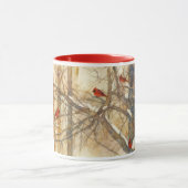 Winter Watercolor Cardinals マグカップ (中央)