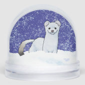 Winter Weasel Stoat Christmas Art (正面)