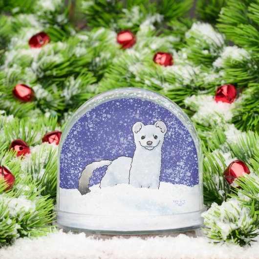 Winter Weasel Stoat Christmas Art (クリスマス)