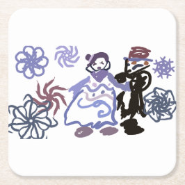 Winter wedding  スクエアペーパーコースター