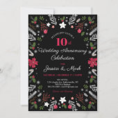 Winter Wedding Anniversary Party Einladungskarten 招待状 (正面)