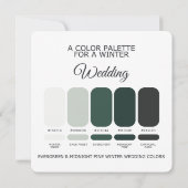 Winter Wedding Color Palette 2026 Card 招待状 (裏面)
