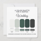 Winter Wedding Color Palette 2026 Card 招待状 (正面)