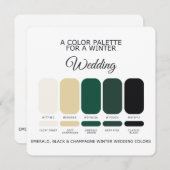 Winter Wedding Color Palette 2026 Card 招待状 (正面/裏面)