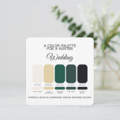 Winter Wedding Color Palette 2026 Card 招待状 (スタンド正面)