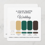 Winter Wedding Color Palette 2026 Card 招待状 (正面/裏面)