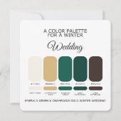 Winter Wedding Color Palette 2026 Card 招待状 (裏面)