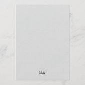 Winter Wedding Invitation with Cream Bow and Flora 招待状 (裏面)