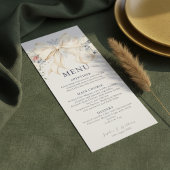 Winter Wedding Menu – Cream, Bow & Floral メニュー