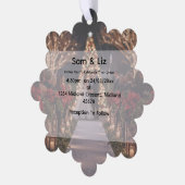 Winter Wedding Snowflake Decorative Invitation オーナメントカード (左)